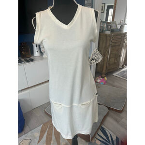 Women's Volcom Cream Sleeveless Mini Dress L
